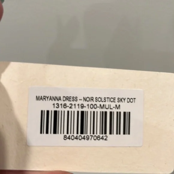 NWT DÔEN DOEN Maryanna Midi Dress Black NOIR SOLSTICE SKY Polka DOT M - Picture 10 of 11